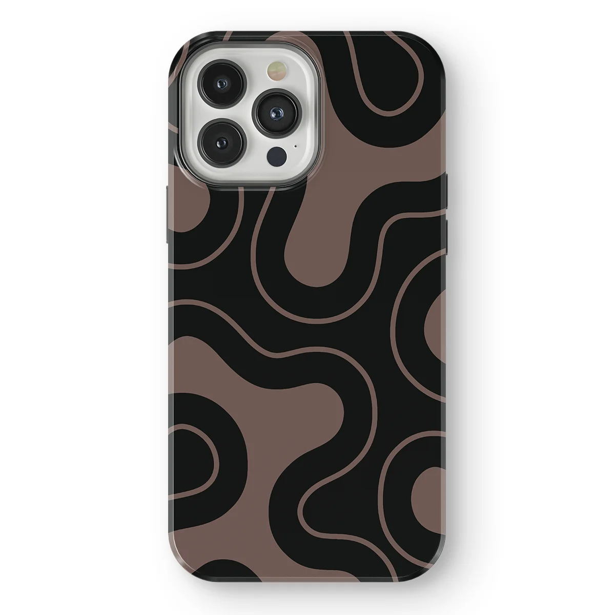 Motion Flow - Wander Lines - Black/Grey case for iPhone 13 Pro - Image 1