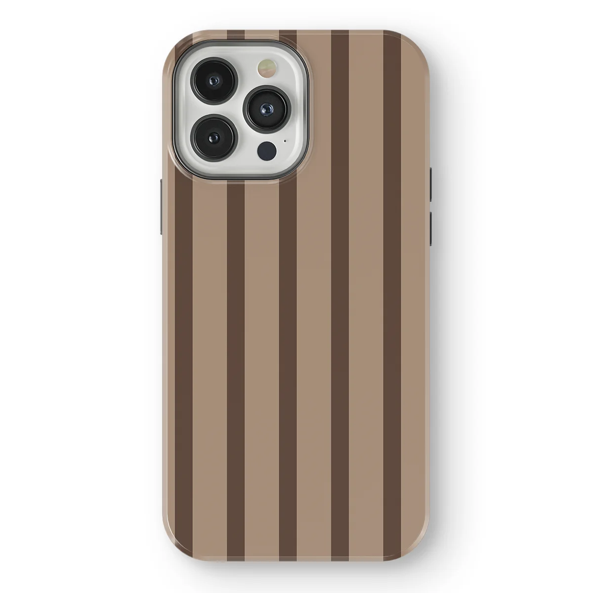 Stripes - Truffle Touch - Brown case for iPhone 13 Pro - Image 1