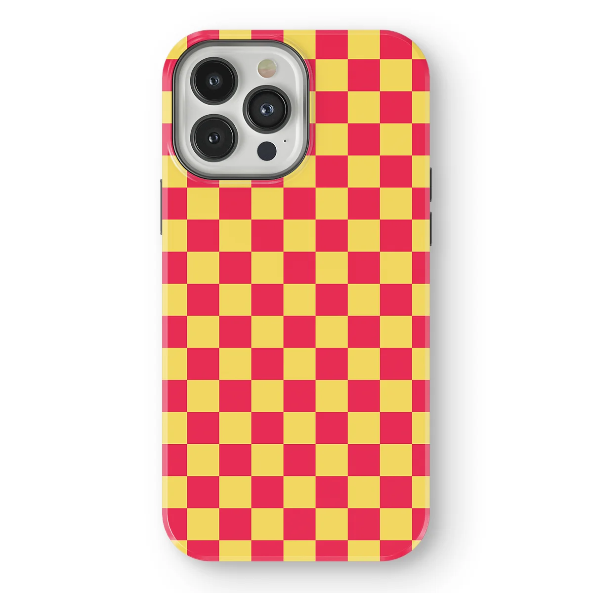 Tiny Squares - Cherry Checker - Pink/Yellow/Multicolor case for iPhone 13 Pro - Image 1