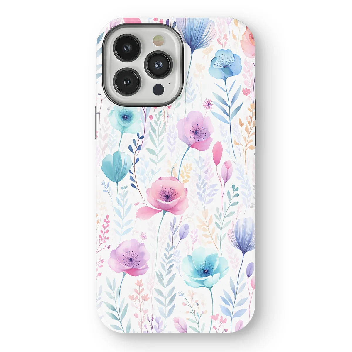 Watercolor Flowers - Blooming Dream - Blue/Purple/Multicolor case for iPhone 13 Pro - Image 1