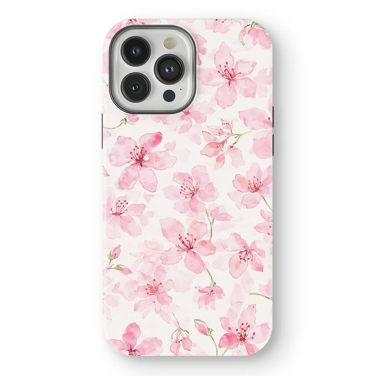Watercolor Flowers - Cherry Blossom - Pink case for iPhone 13 Pro - Image 1