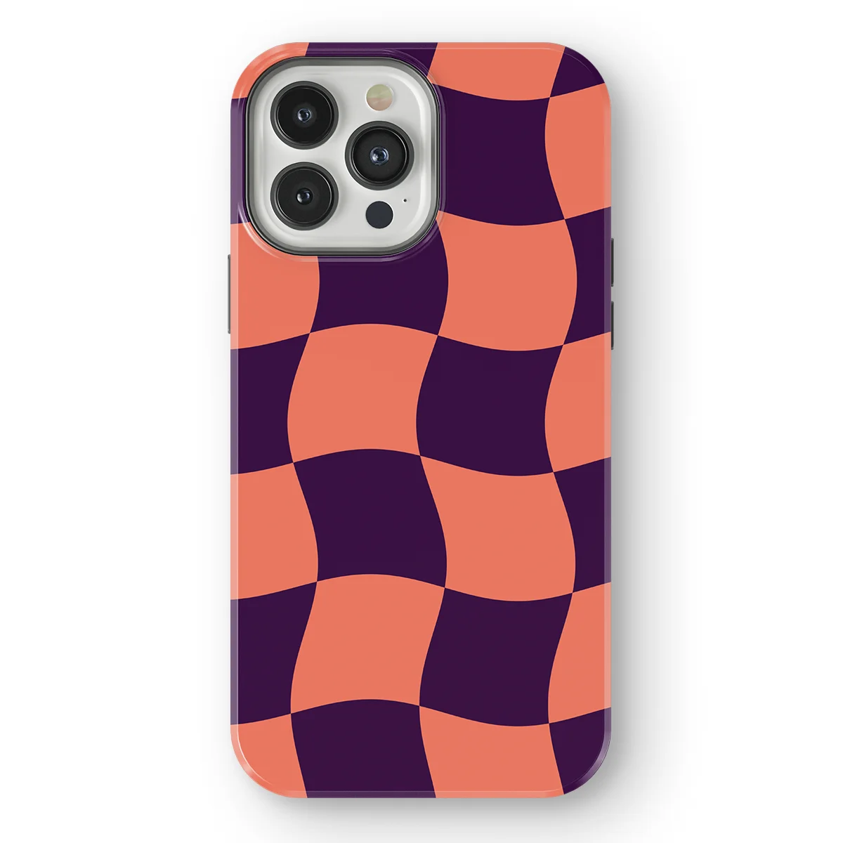 Checkered Warp - Check Flame - Purple/Pink/Multicolor case for iPhone 13 Pro Max - Image 1