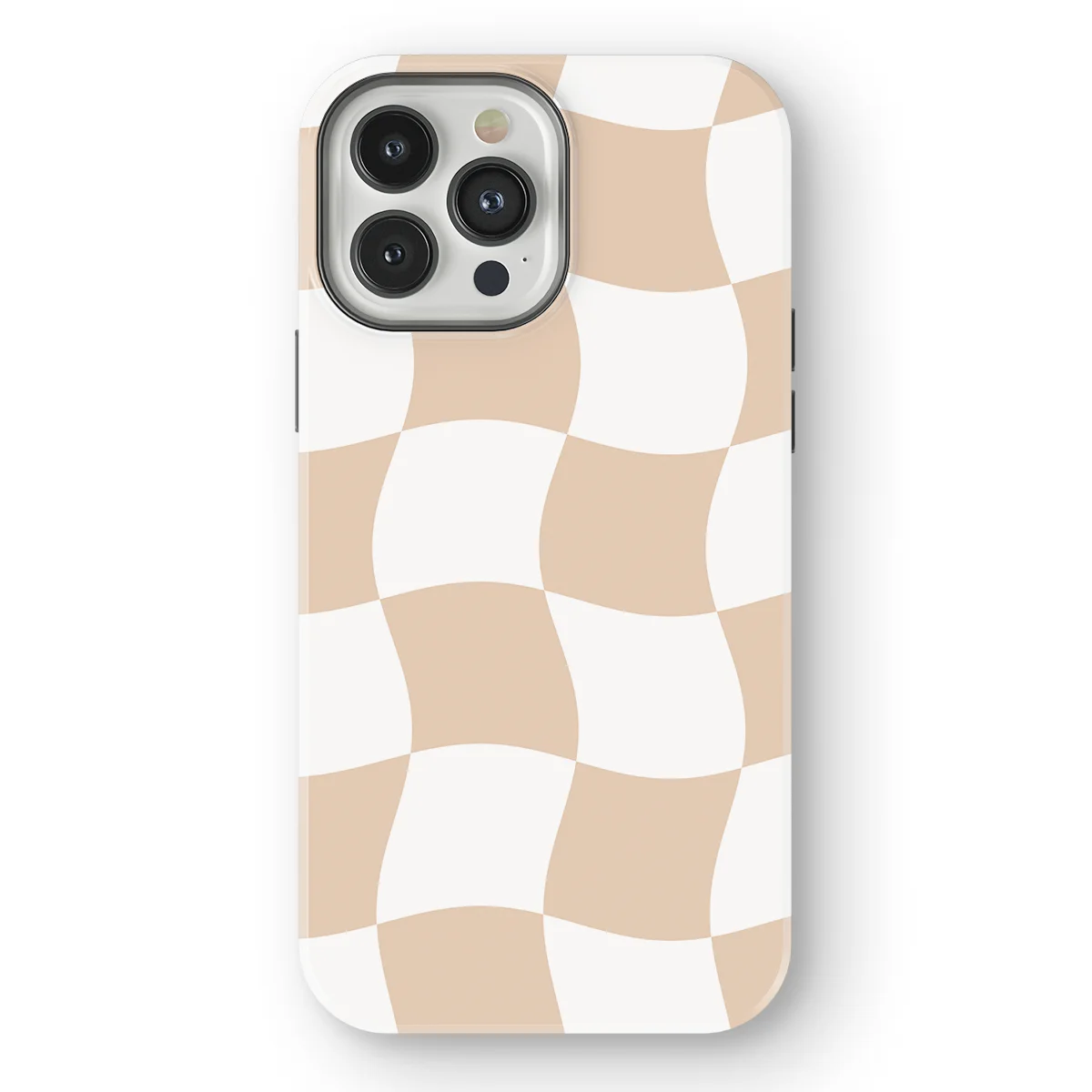 Checkered Warp - Linen Grid - Brown/White/Multicolor for iPhone 13 Pro Max