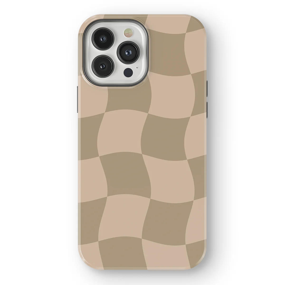 Checkered Warp - Sandwave - Brown/Grey for iPhone 13 Pro Max
