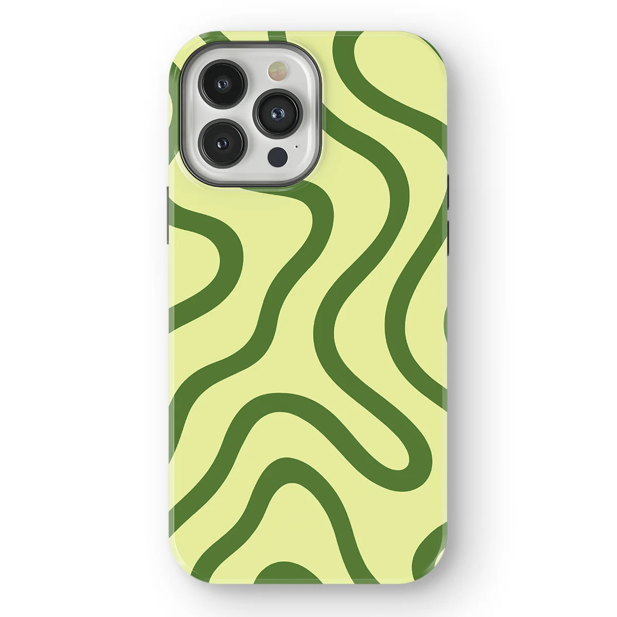 Curvy Lines - Leaf Loop - Green case for iPhone 13 Pro Max - Image 1