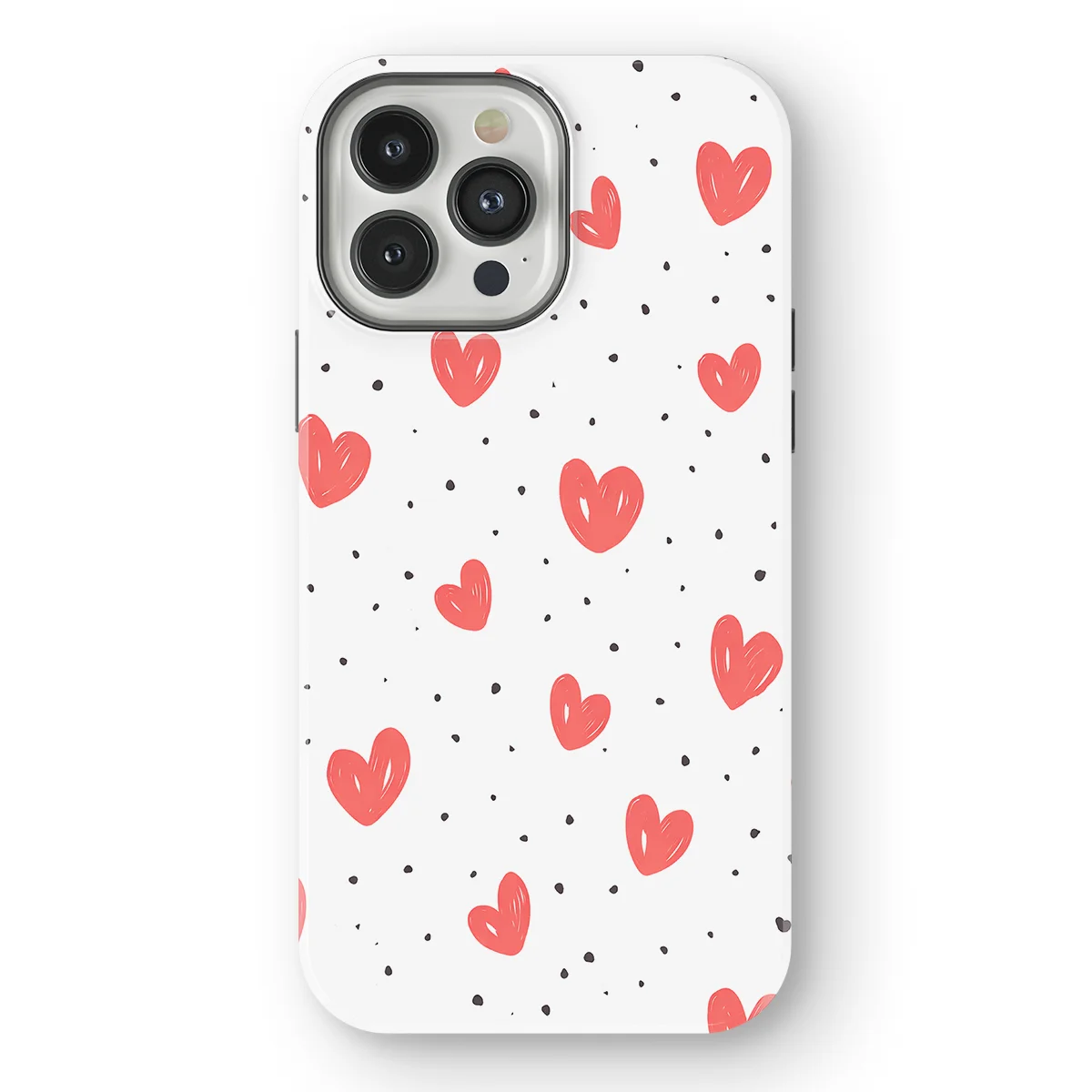 Little Love - Cherry Hearts - White/Red/Multicolor for iPhone 13 Pro Max
