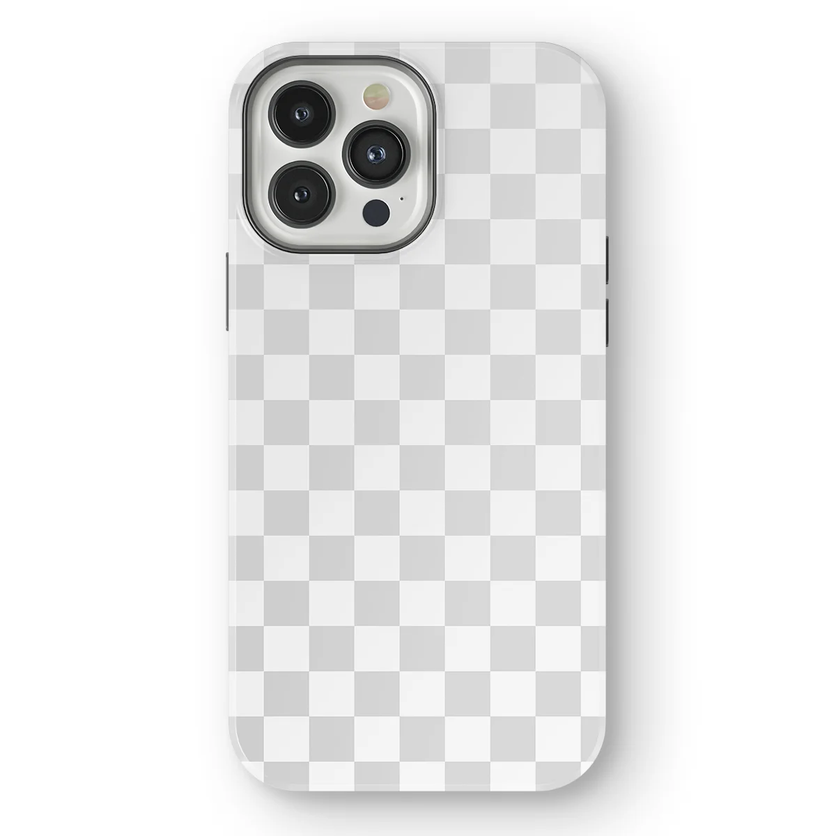 Tiny Squares - Ivory Squares - White/Grey case for iPhone 13 Pro Max - Image 1
