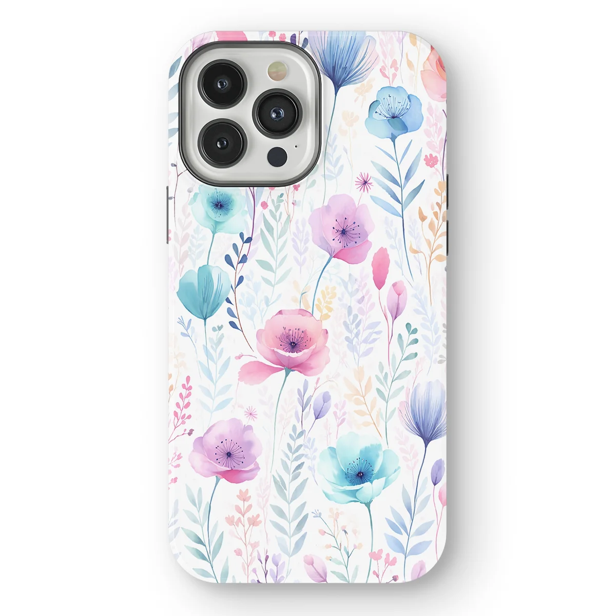 Watercolor Flowers - Blooming Dream - Blue/Purple/Multicolor case for iPhone 13 Pro Max - Image 1