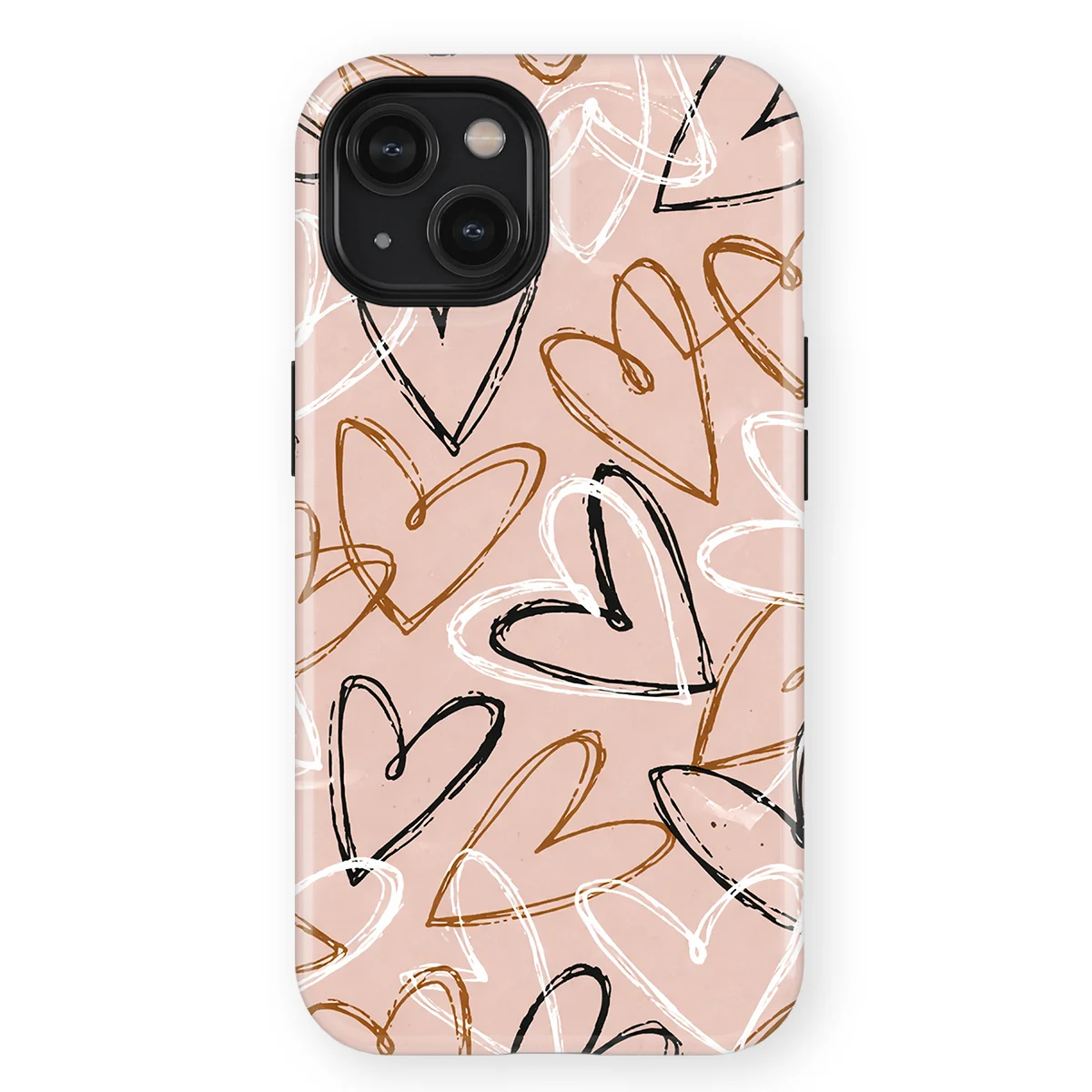 Little Love - Artful Hearts - Pink/Multicolor case for iPhone 14 - Image 1