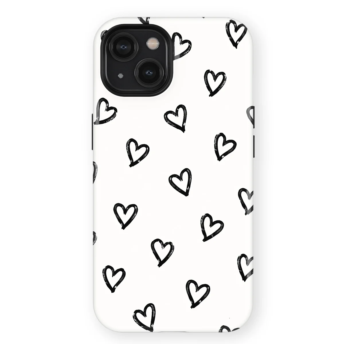 Little Love - Mono Hearts - White/Black/Multicolor case for iPhone 14 - Image 1