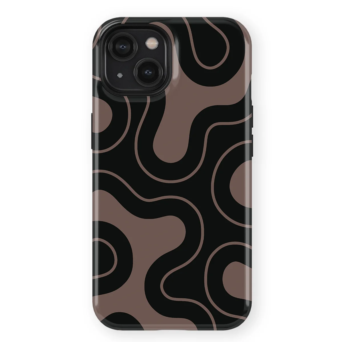 Motion Flow - Wander Lines - Black/Grey case for iPhone 14 - Image 1