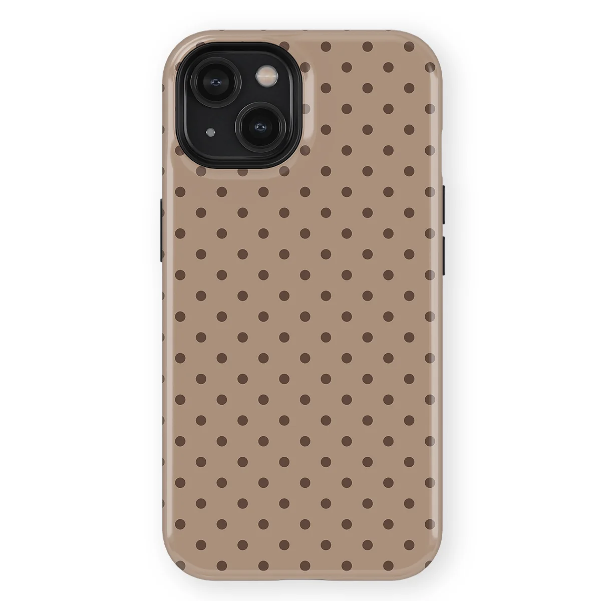 Polka Dots - Sandstone Dots - Brown/Brown case for iPhone 14 - Image 1