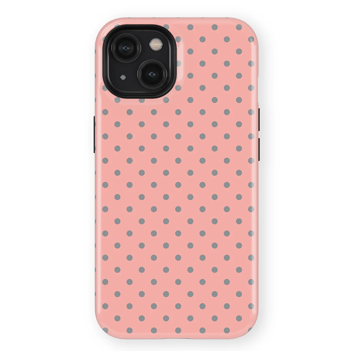 Polka Dots - Soft Grey Dots - Pink/Grey for iPhone 14