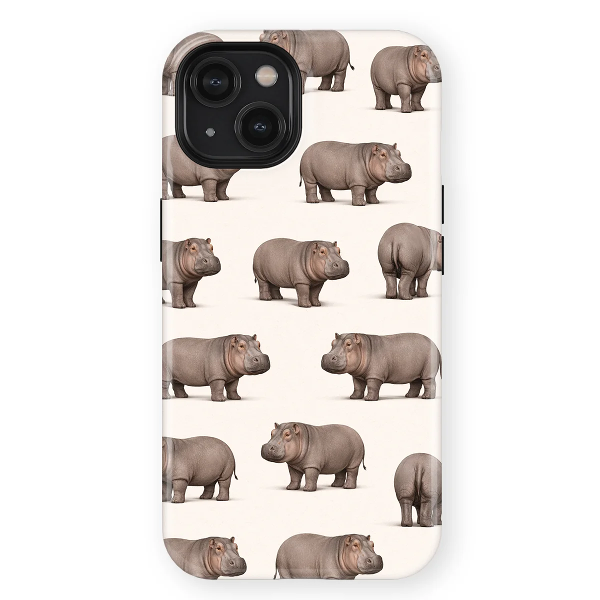 Safari - Nijlpaard - White/Grey case for iPhone 14 - Image 1