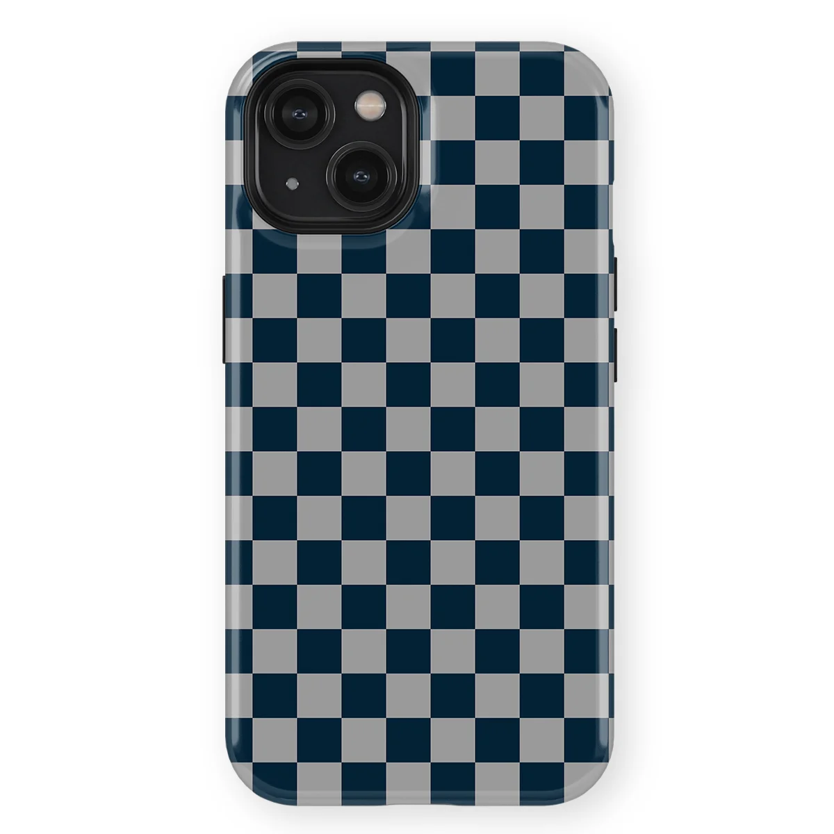 Tiny Squares - Urban Grid - Blue/Grey/Multicolor case for iPhone 14 - Image 1