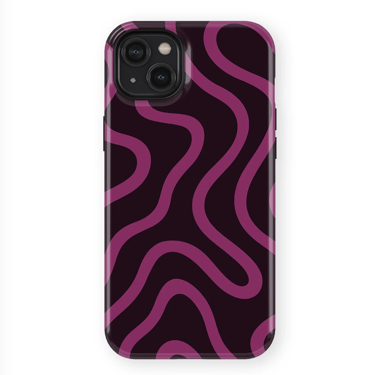 Curvy Lines - Velvet Mood - Purple/Pink case for iPhone 14 Plus - Image 1