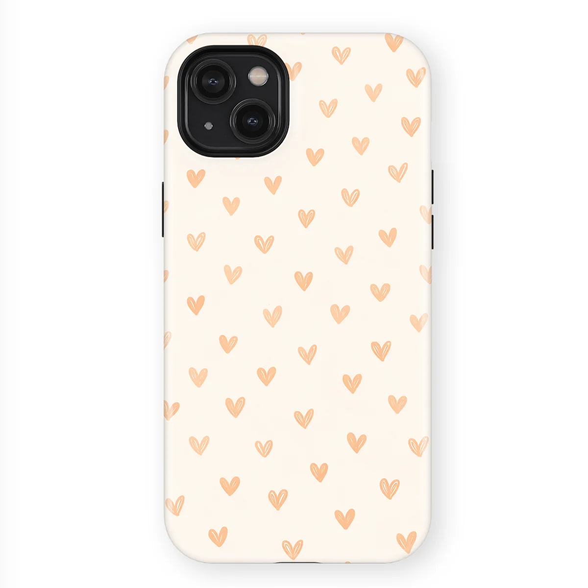 Little Love - Blush Hearts - White/Orange case for iPhone 14 Plus - Image 1