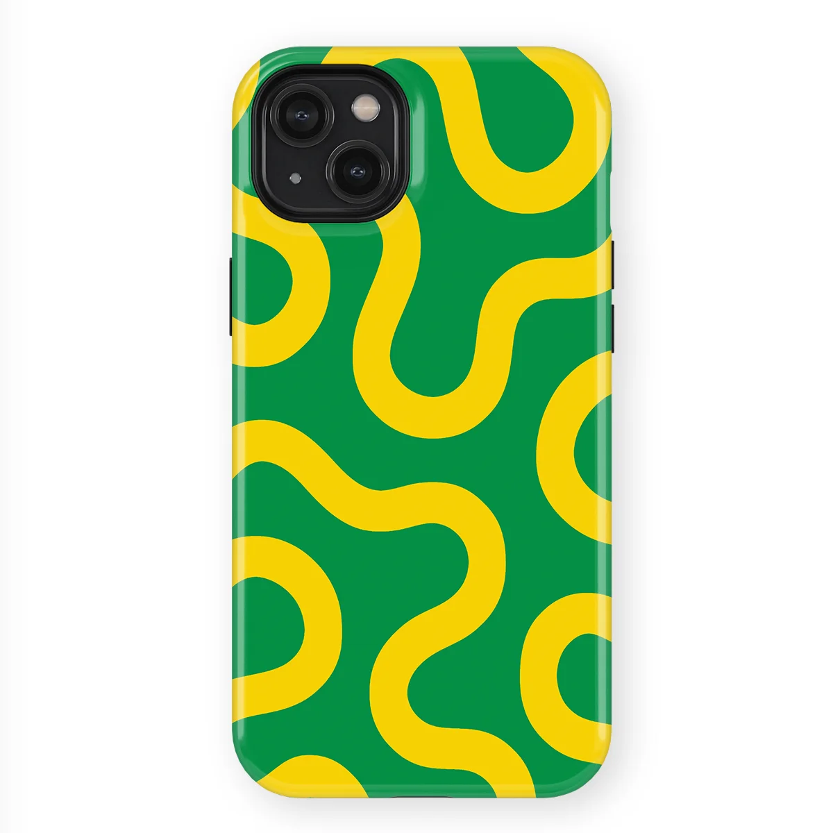 Motion Flow - Reggae Flow - Green/Yellow case for iPhone 14 Plus - Image 1