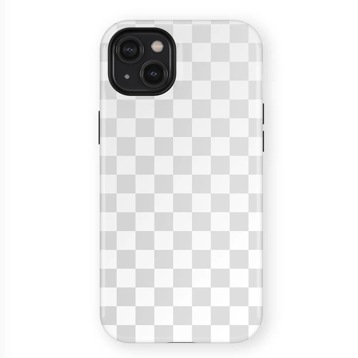 Tiny Squares - Ivory Squares - White/Grey case for iPhone 14 Plus - Image 1