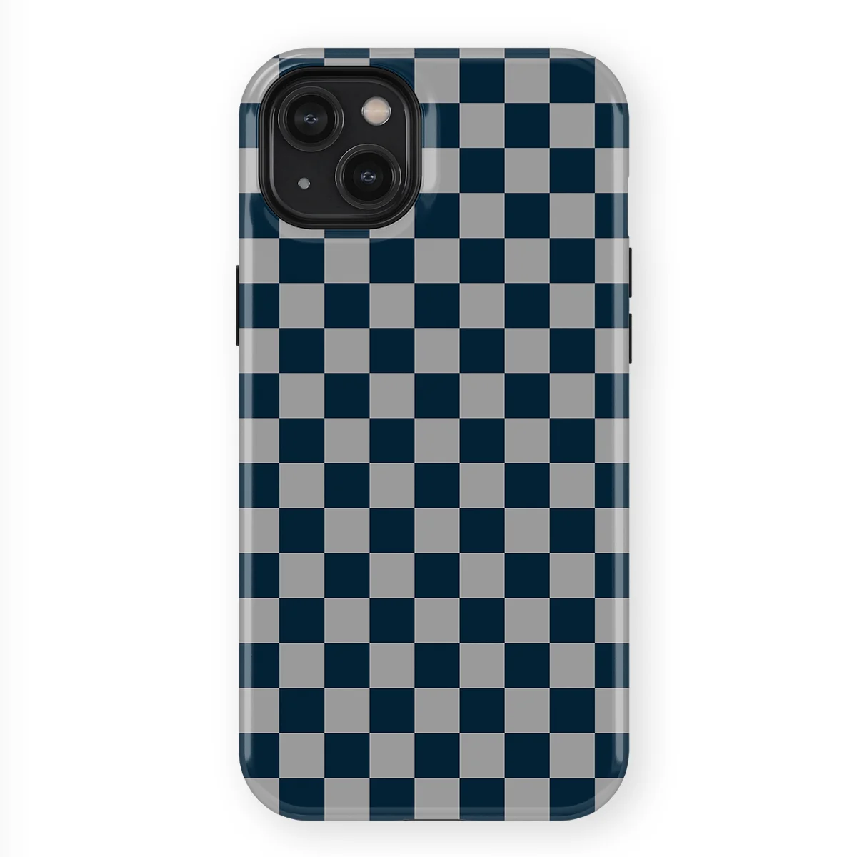 Tiny Squares - Urban Grid - Blue/Grey/Multicolor case for iPhone 14 Plus - Image 1