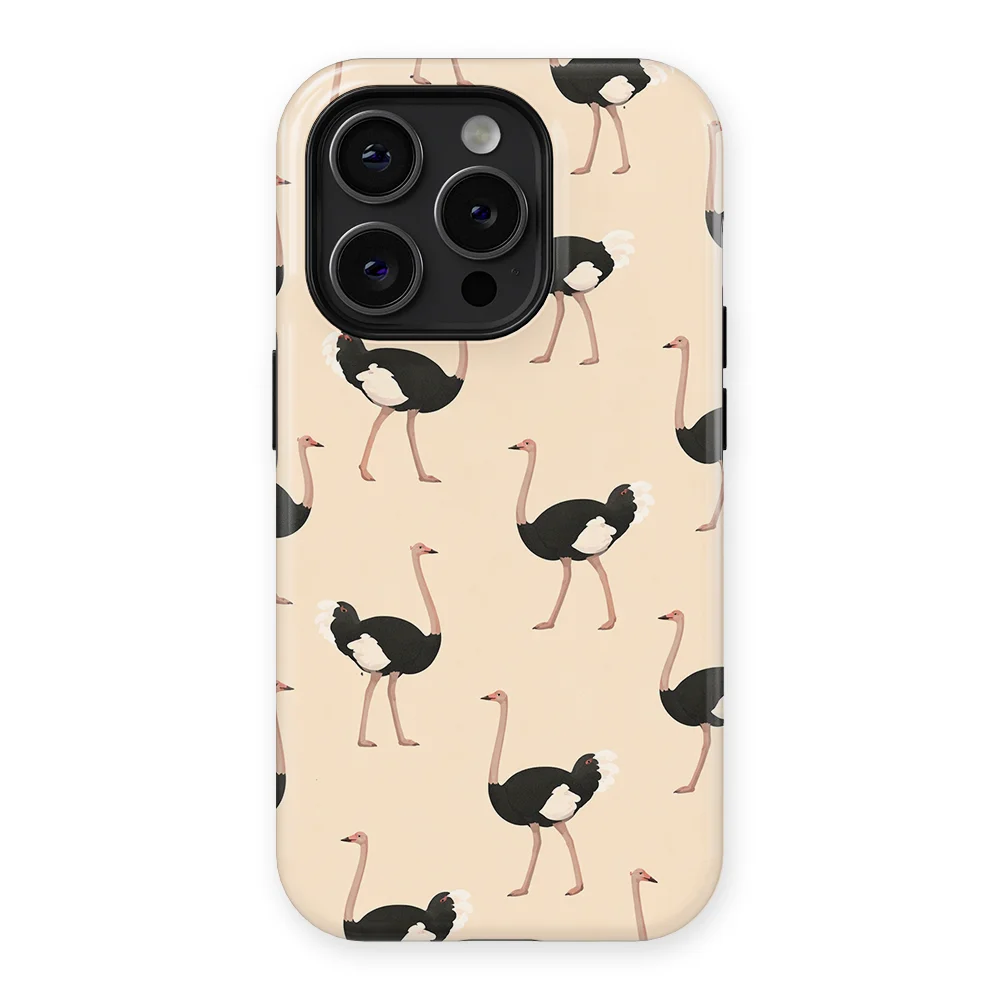 Safari - Struisvogel - White/Black case for iPhone 14 Pro - Image 1