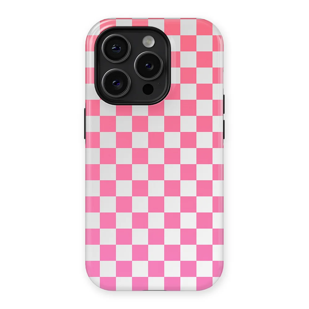 Tiny Squares - Pink Pop Grid - Pink/White/Multicolor for iPhone 14 Pro