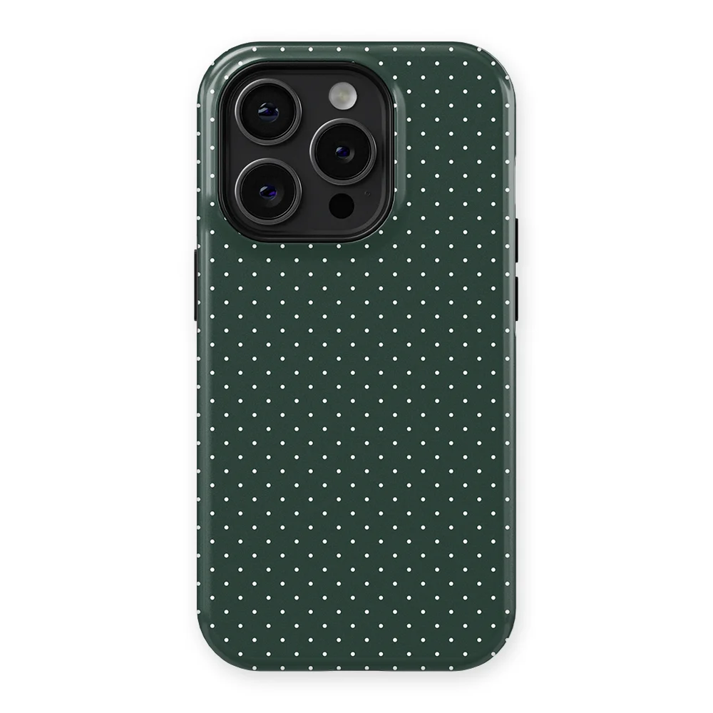Micro Polka - Pine Pins - Green case for iPhone 14 Pro Max - Image 1