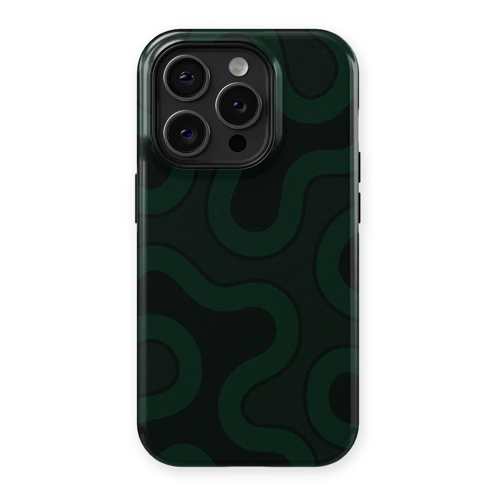 Motion Flow - Dark Drift - Black/Green case for iPhone 14 Pro Max - Image 1