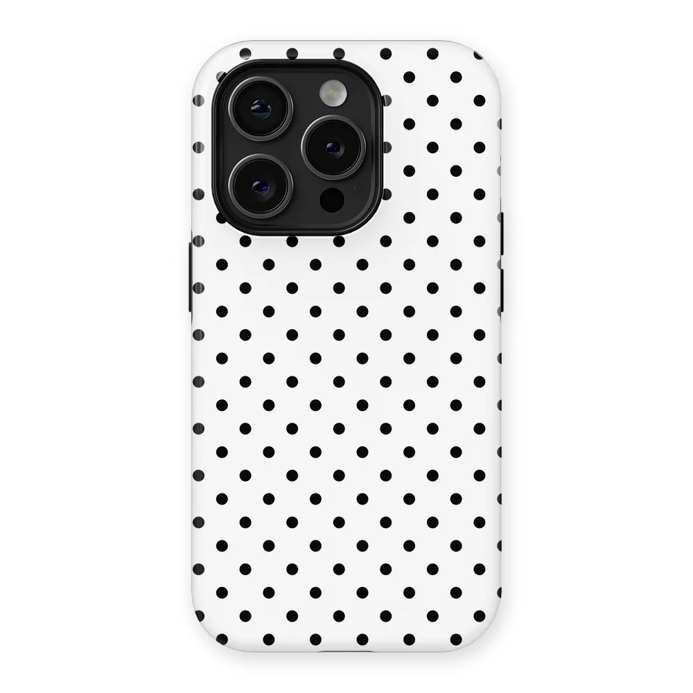 Polka Dots - Mono Dots - White/Black case for iPhone 14 Pro Max - Image 1