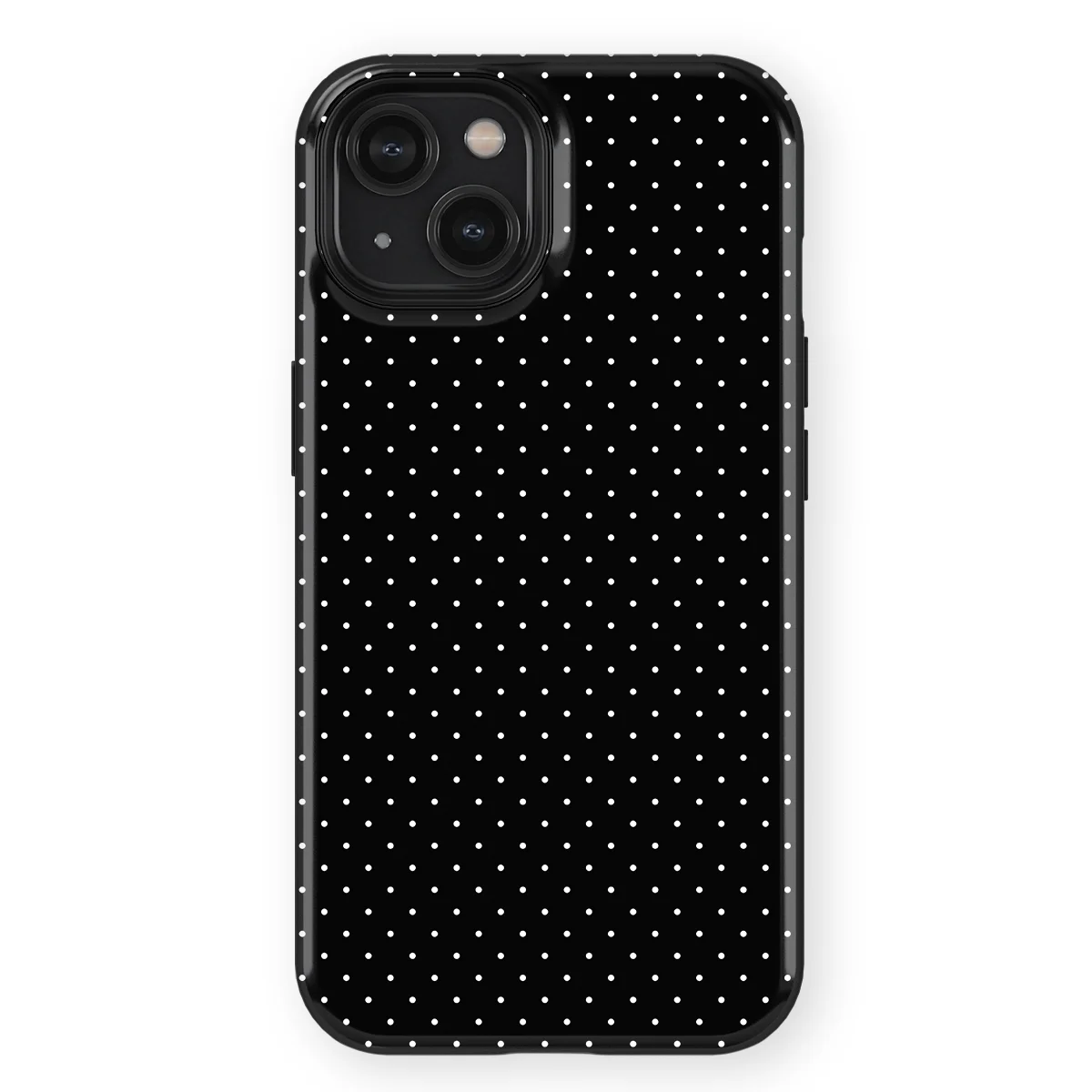 Micro Polka - Mono Chic - Black case for iPhone 15 - Image 1