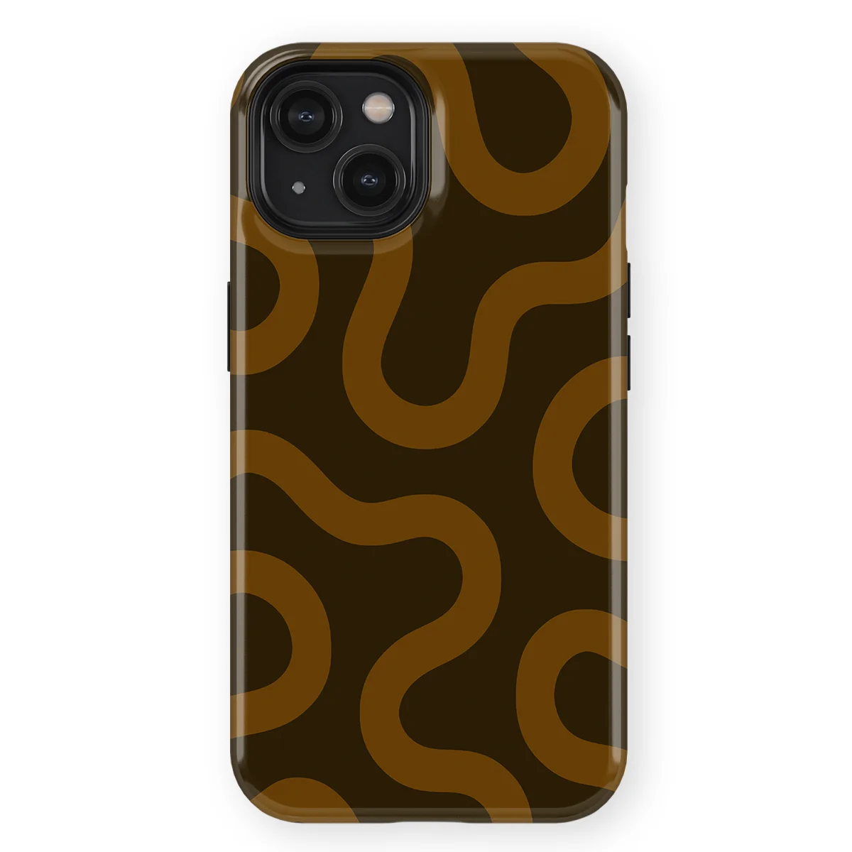 Motion Flow - Fluid Roots - Brown/Orange case for iPhone 15 - Image 1