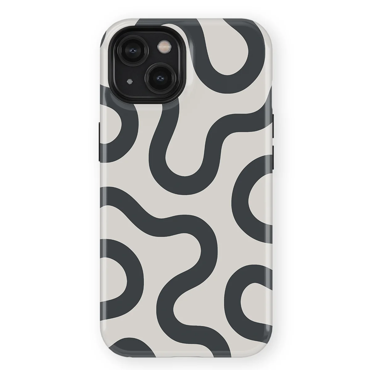 Motion Flow - Graphite Glide - White/Grey case for iPhone 15 - Image 1