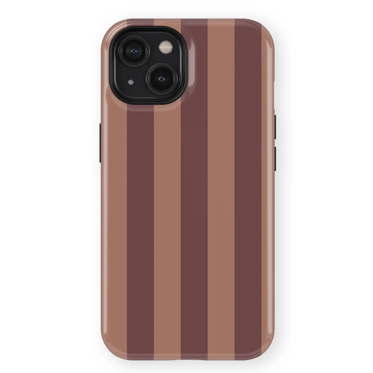 Stripes - Burgundy Rush - Purple/Brown/Multicolor case for iPhone 15 - Image 1