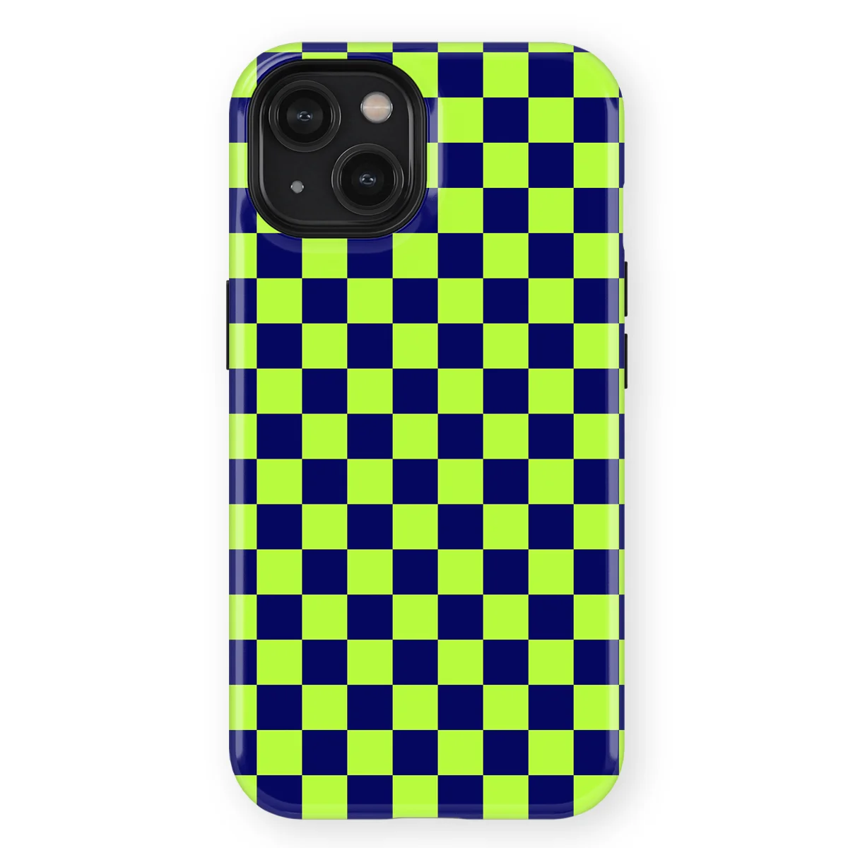 Tiny Squares - Acid Grid - Green/Blue/Multicolor case for iPhone 15 - Image 1