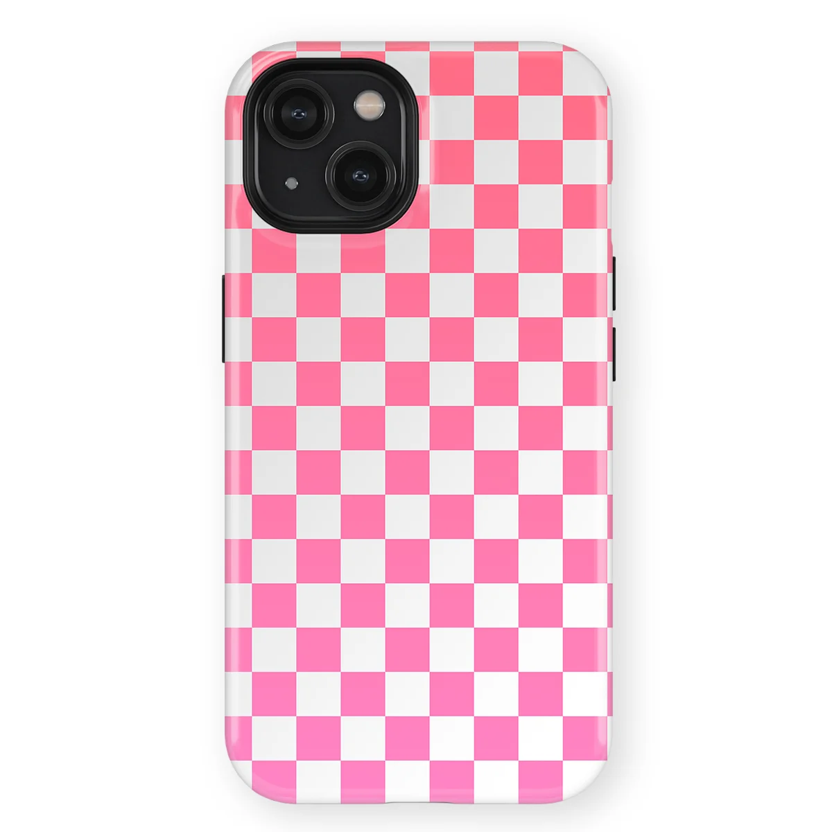 Tiny Squares - Pink Pop Grid - Pink/White/Multicolor case for iPhone 15 - Image 1