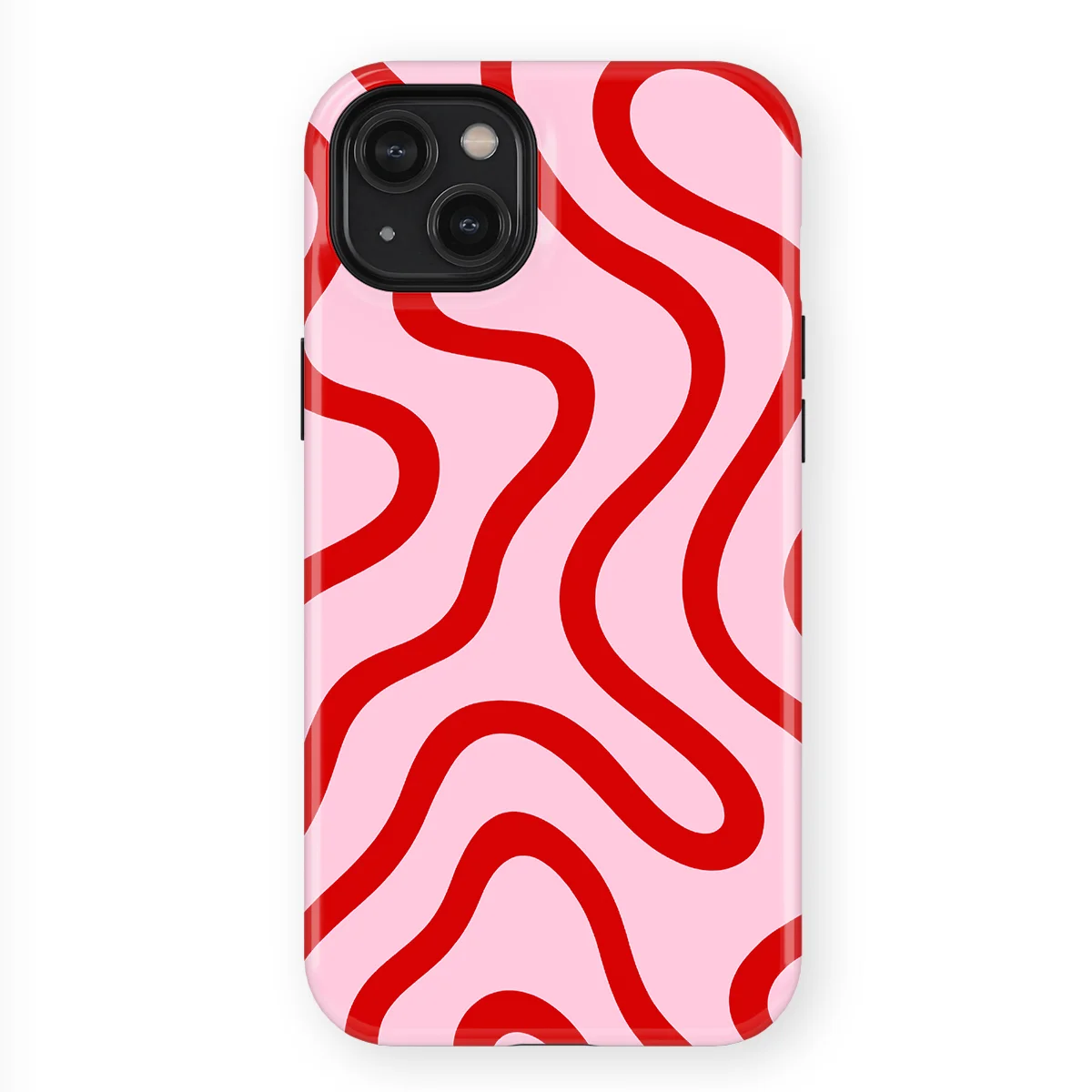 Curvy Lines - Lolly Loop - Pink/Red for iPhone 15 Plus
