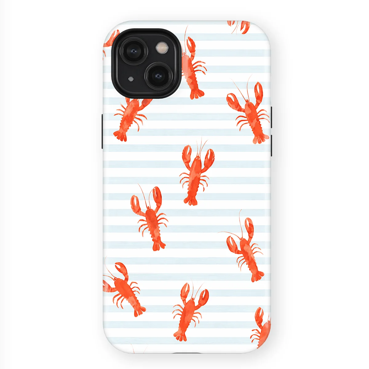 Happy Stripes - Lobster Lanes - Blue/Red/Multicolor case for iPhone 15 Plus - Image 1
