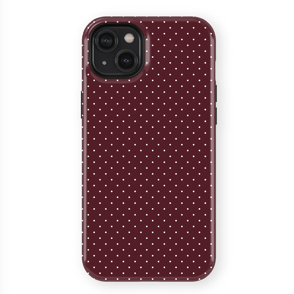 Micro Polka - Wine Dots - Red case for iPhone 15 Plus - Image 1
