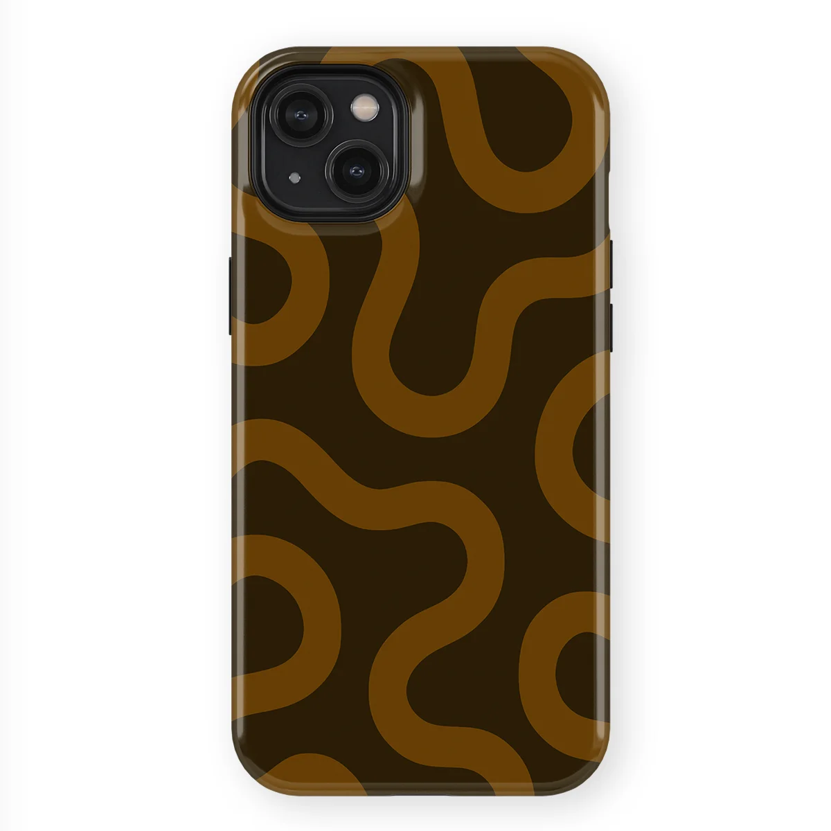 Motion Flow - Fluid Roots - Brown/Orange case for iPhone 15 Plus - Image 1
