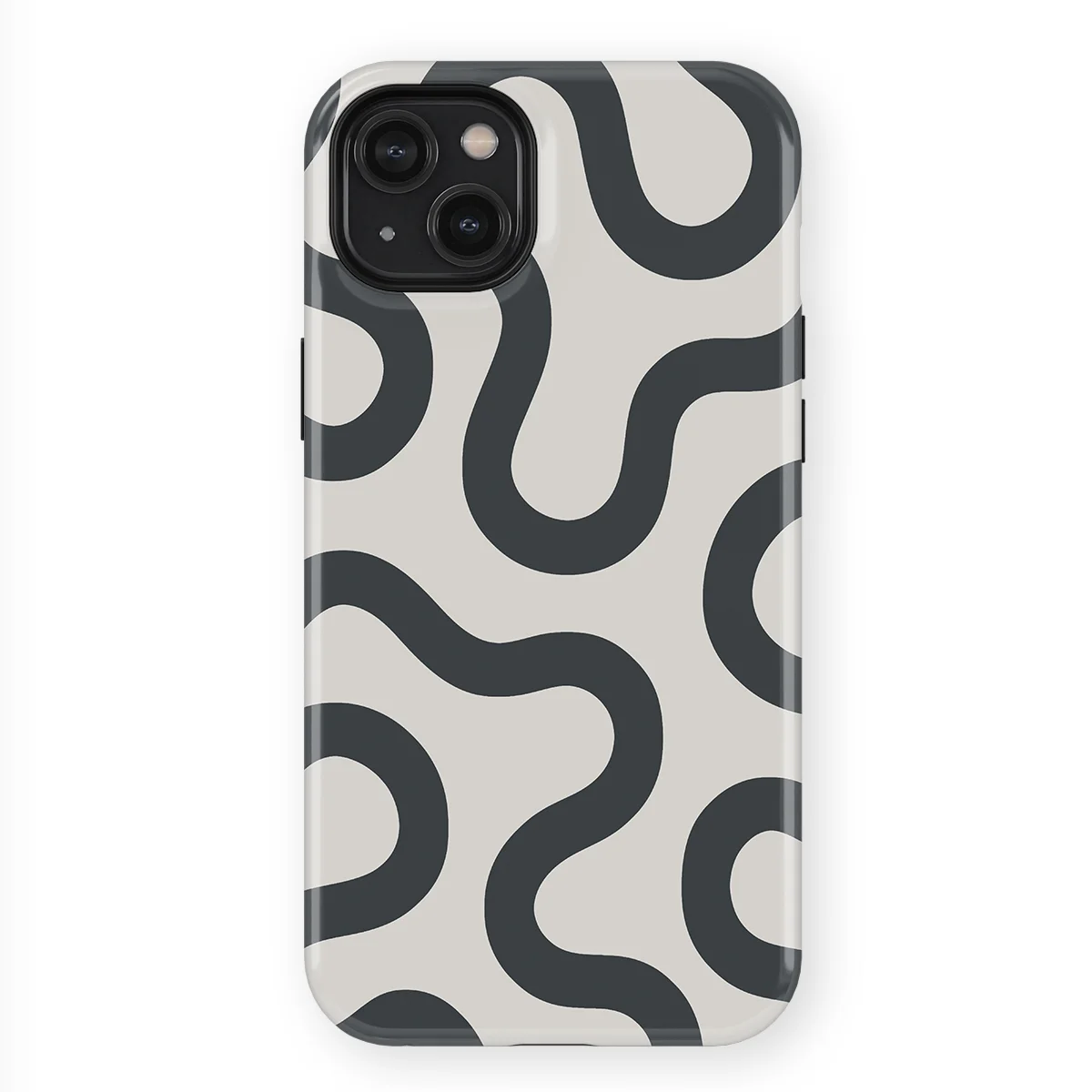 Motion Flow - Graphite Glide - White/Grey case for iPhone 15 Plus - Image 1
