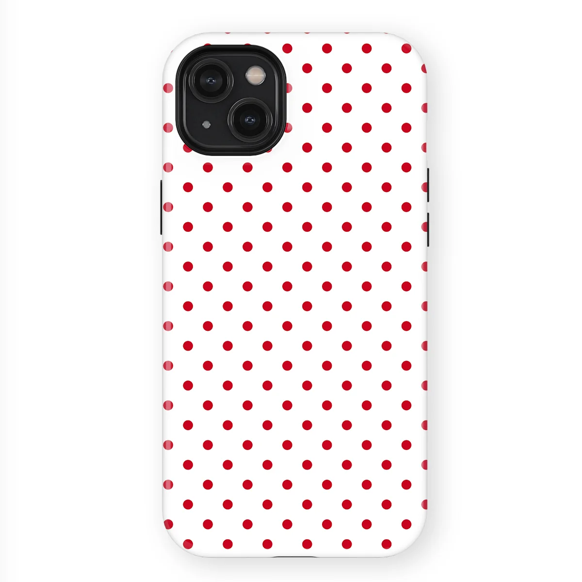 Polka Dots - Cherry Dots - White/Red case for iPhone 15 Plus - Image 1