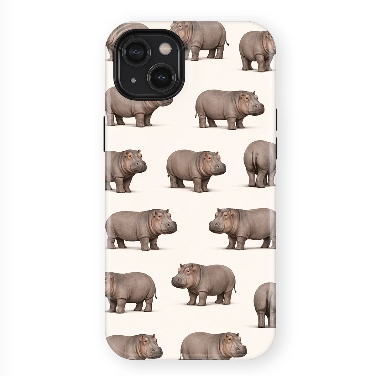 Safari - Nijlpaard - White/Grey case for iPhone 15 Plus - Image 1