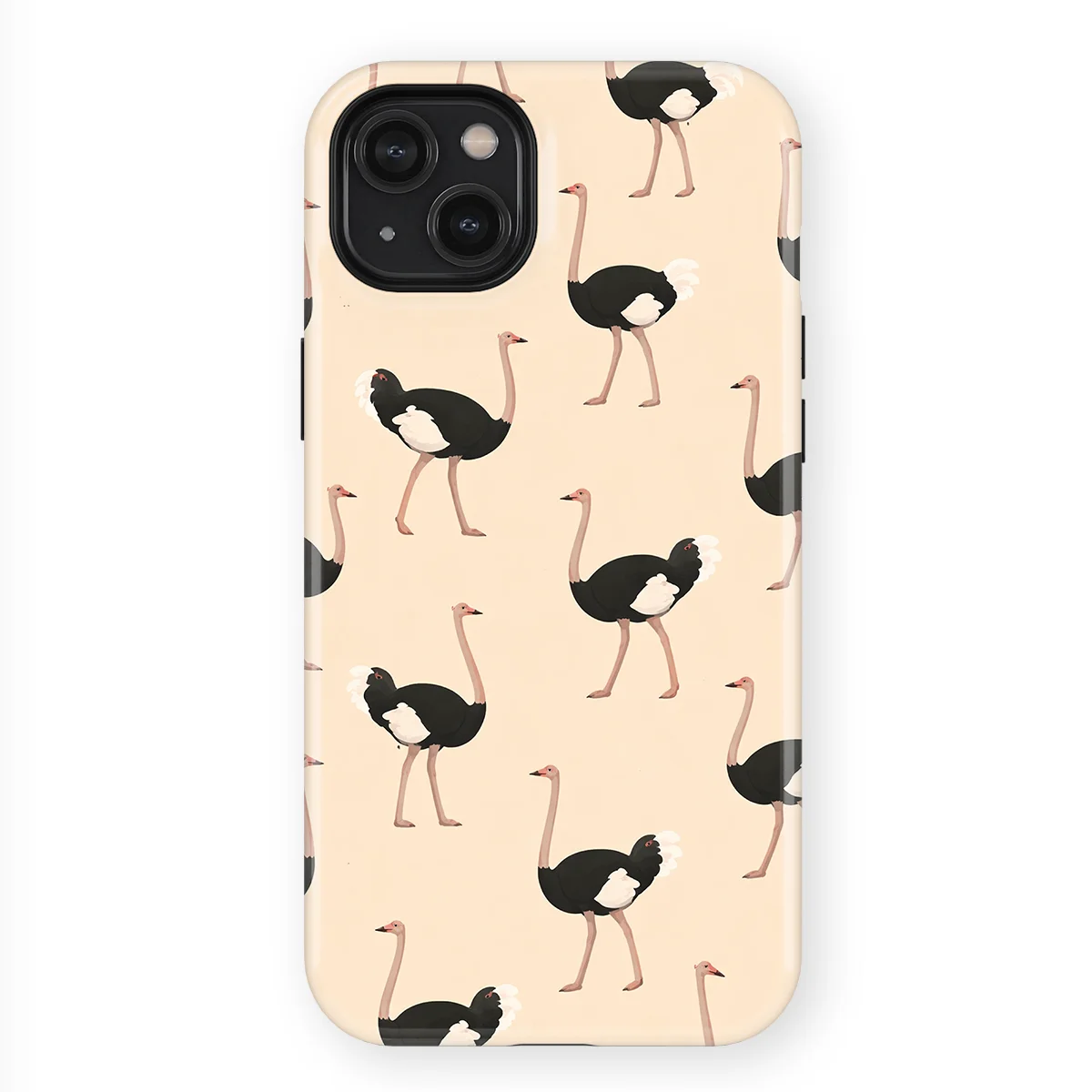 Safari - Struisvogel - White/Black case for iPhone 15 Plus - Image 1