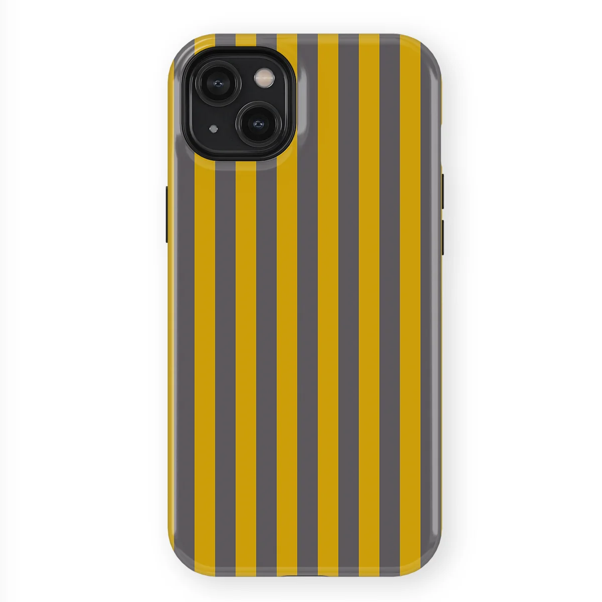 Stripes - Gravel Lane - Yellow/Grey/Multicolor case for iPhone 15 Plus - Image 1