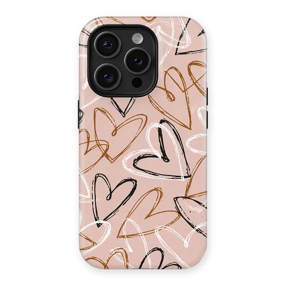 Little Love - Artful Hearts - Pink/Multicolor case for iPhone 15 Pro - Image 1