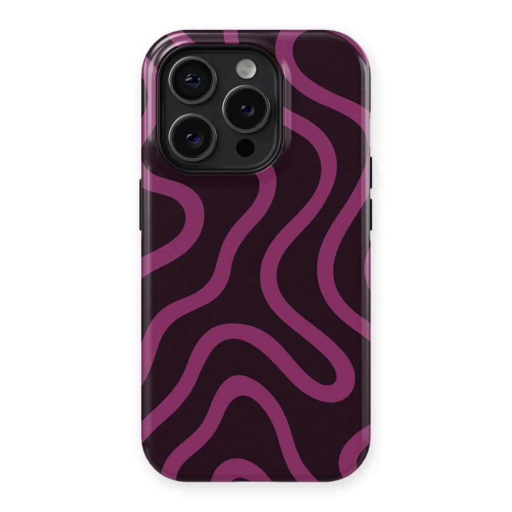 Curvy Lines - Velvet Mood - Purple/Pink for iPhone 15 Pro Max