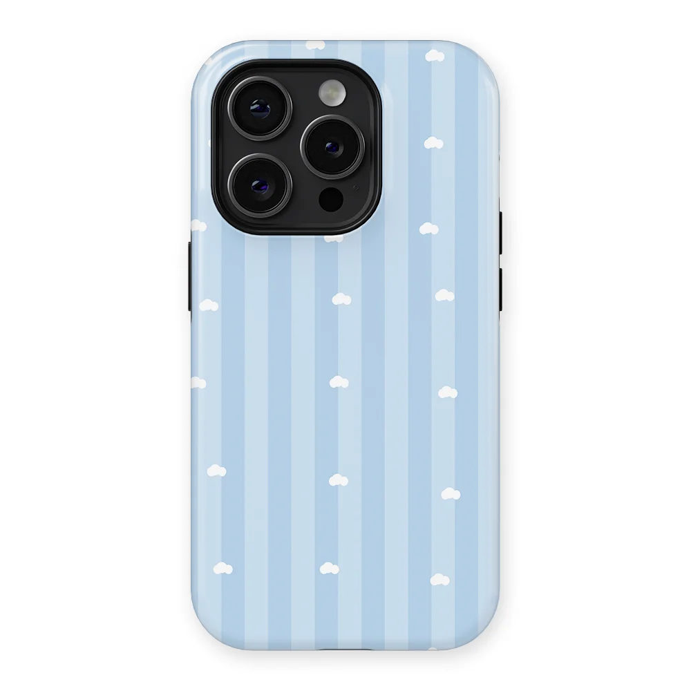 Happy Stripes - Cotton Sky - Blue for iPhone 15 Pro Max