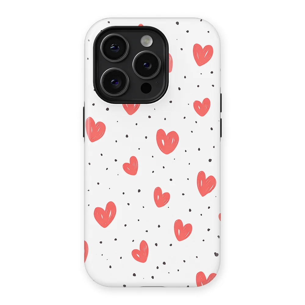 Little Love - Cherry Hearts - White/Red/Multicolor case for iPhone 15 Pro Max - Image 1