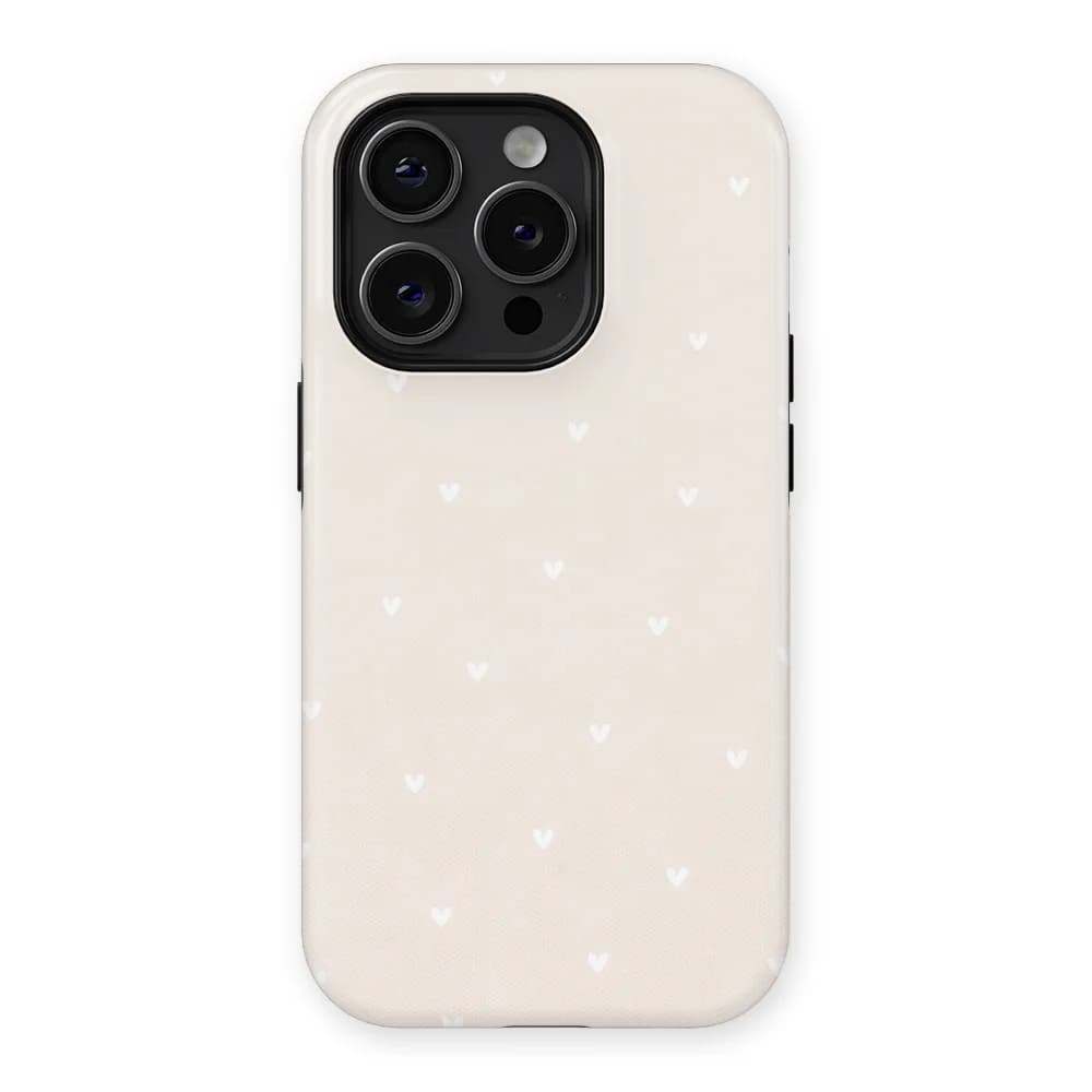 Little Love - Ivory Hearts - White for iPhone 15 Pro Max