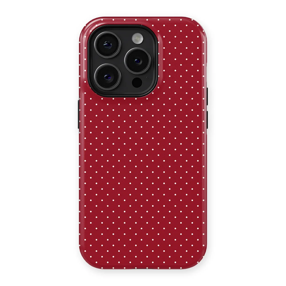 Micro Polka - Red Velvet - Red for iPhone 15 Pro Max